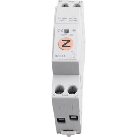 Interrupteur intelligent Zigbee, compteur d'énergie, disjoncteur 63 A 1P+N, relais temporisé QAQ (1/5)