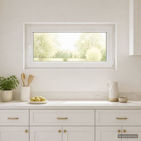 vidaXL Color interno de ventana de sótano blanco RISOR 110 x 55 cm (1/5)