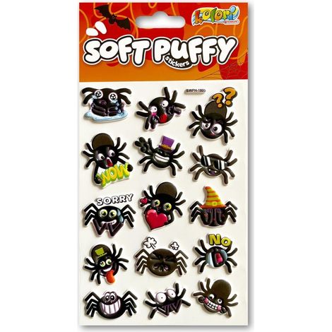 Pegatinas de arañas hinchadas de Halloween