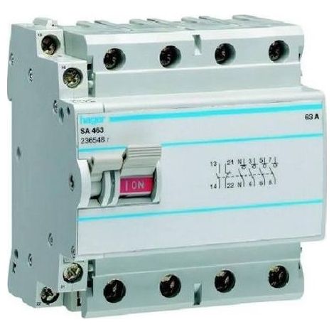 Interruptor seccionador modular 63A 4P posible liberación SA463