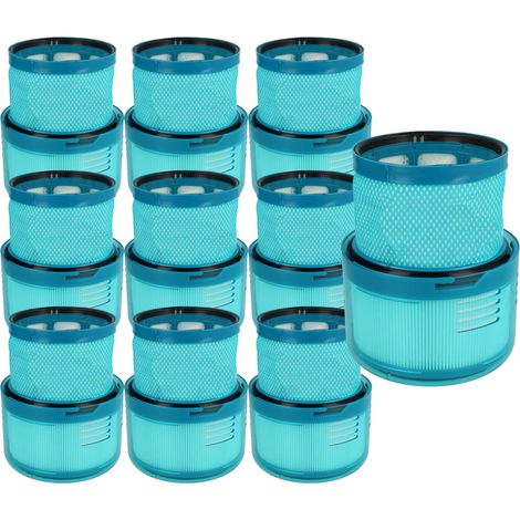 vhbw 10x filtro sostituisce Dyson 972352-01 per aspirapolvere - Filtro aria di scarico, turchese / bianco