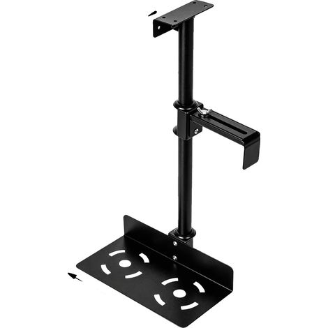 Supporto per laptop, larghezza regolabile, robusta struttura in acciaio al carbonio, nero (1/2)