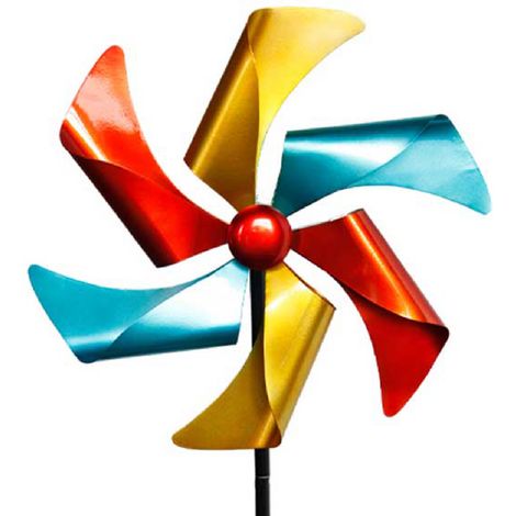Windrad Metall 38cm x H.140cm-MMC4379-rot-blau-gold (1/2)