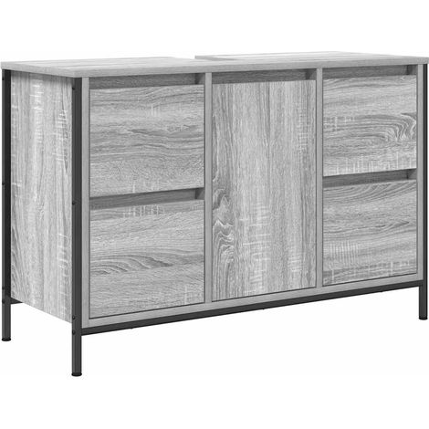 Maison Exclusive - Waschbeckenunterschrank mit Schubladen Grau So