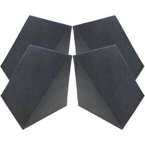 Lot de 4 panneaux acoustiques en mousse absorbante pour studio, piège à basses à triple déchirure d'angle, cales en mousse pour panneaux acoustiques (1/5)
