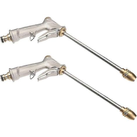 High Pressure Garden Water Sprayer, Durable Metal Nozzle for Car Washing & Plant Watering, Adjustable Jet Stream, 2-Pack (1/5)