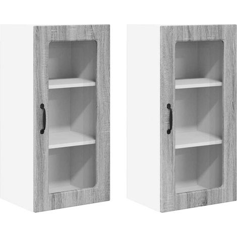 Meubles de Rangement,Armoire de cuisine 2 pcs Gris Sonoma 40 x 31 x 80 cm CFW524900 (1/5)
