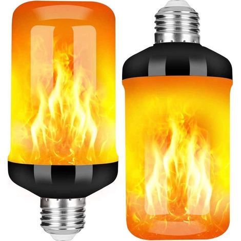 Ampoule Flamme - E27 - 3 W - Effet Flamme Clignotant - Pour Cheminée Lampe Lanterne Jardin Extérieur - 1 Pièce (1/5)