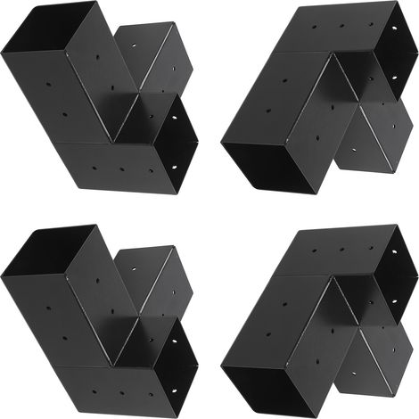 Eosnow Pergola -Halterung Stahl DIY erhöhtes Holzstand Hardware -Kit für Holzbearbeitung im Freien 4PCs (1/5)