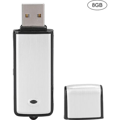 Clé USB X09 avec enregistreur audio et lecteur MP3 double fonction, 8 Go (1/5)