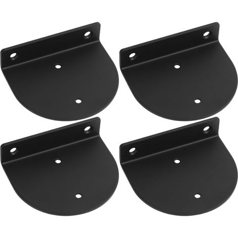 Pcs Floating Wall Shelf Brackets, Metal Wall Shelf Brackets, Wall Shelf Support Fixings, Semi-circular Shelf Brackets, Black