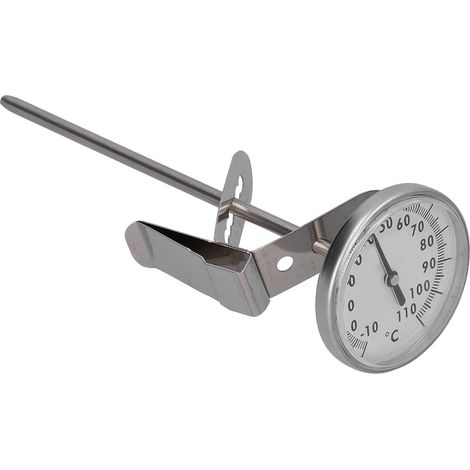 Thermomètre à café en acier inoxydable, thermomètre à lait pour la cuisine et le restaurant (1/5)