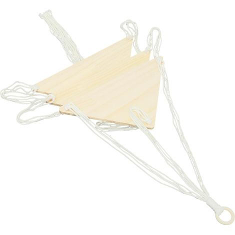 Étagère Murale Suspendue Bohème en Macramé Coton et Bois Support Décoratif Triangulaire 3 Niveaux Étagère Flottante pour Chambre Salon Rangement Mural Multifonction Esthétique (1/5)