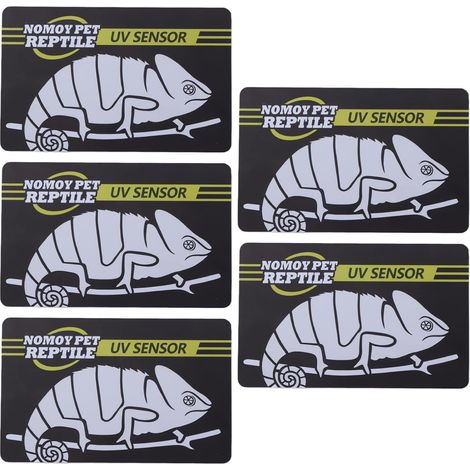 Carte de Test UV pour Animaux de Compagnie, Mesures Faciles, Test Rapide Réutilisable, Carte de Capteur UVB, Testeur de Lampe Fluorescente UVA UVB pour Ampoule/lumière/lampe Reptile Reptile (1/4)