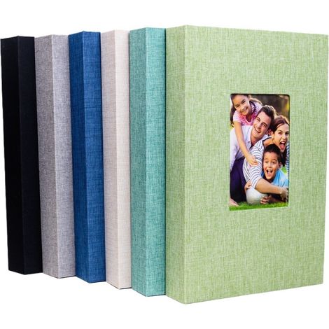 Album photo 10x15 cm, Linne, 300 fickor, album photo rymmer endast liggande bilder, beige (1/5)