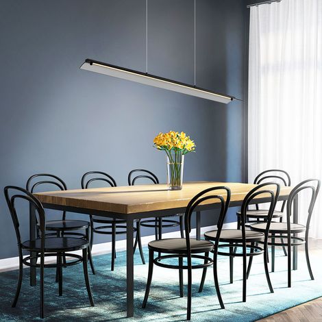 Hängeleuchte Pendelleuchte Wohnzimmerleuchte Höhe verstellbar Glas LED L 100 cm