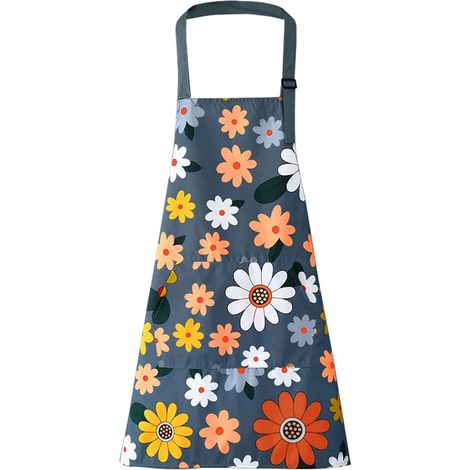 Kochschürze, verstellbare Schürze mit Tasche, Kochschürze, wasserdichte Schürze zum Kochen, Gärtnern 1 (1/5)