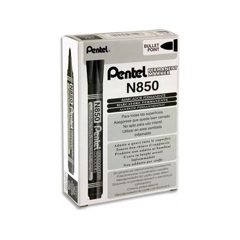 Pentel N860 Marker, Meißelform, Grün, 12 Stück