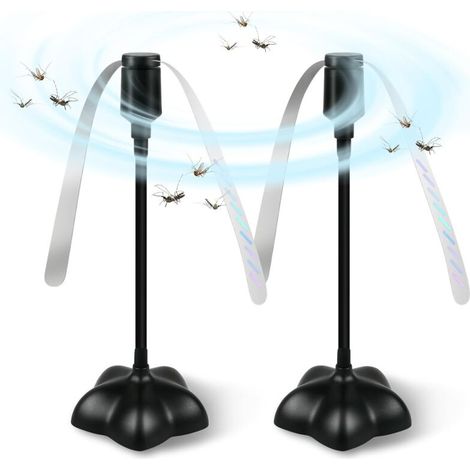 Fly Repellent Fan, 2 Pack, Indoor Outdoor Repellent Blade Keep Flies Away from Table, Mosquito Repellent Fan for Dinner, Picnic and BBQ at Home