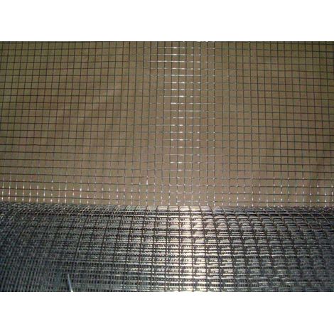 Rete acciaio inox antiruggine in rotolo VENDUTO AL METRO: Maglia 1.2x1.2 cm, alto 100 cm, Diametro filo 0.75 mm