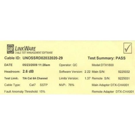 Câble Patch RJ45 Cat 6A - S FTP - 1,5 M - Sans Halogène - Blanc (1/2)