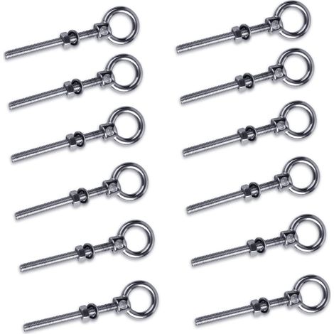 12 x Boulon à Œil M6 x 60 mm Filetage Métrique Inox 304 (1/5)