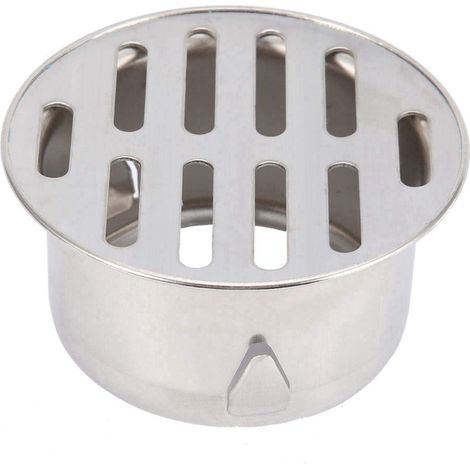 Drain de sol rond en acier inoxydable 75mm, siphon amovible bouche plate anti-blocage, évacuation rapide pour extérieur balcon, jardin, toit