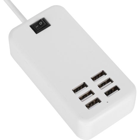 Adaptateur secteur 6 ports 30 W USB, station de charge rapide de bureau, prise 100-240 V. (1/5)