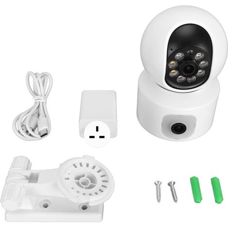 Caméra de surveillance intérieure 2K HD, vision nocturne, détection de mouvement, WiFi 5G/2.4G, moniteur bébé intelligent pour bébé et animal, 100-240V avec prise UK (1/5)