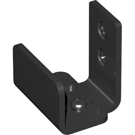 Guide bas métallique noir type Barn Door pour 240 (1/3)
