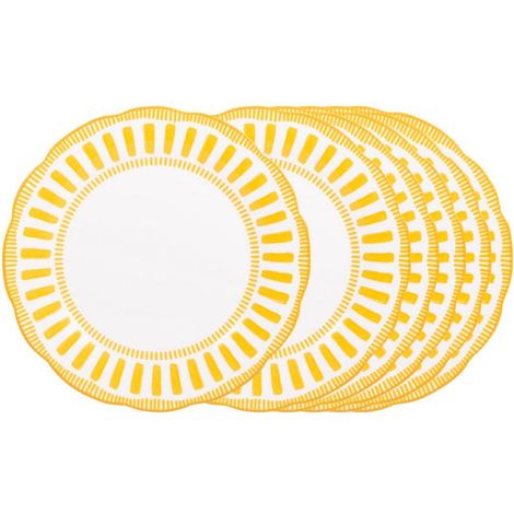 Table Passion - Assiette plate Napoli jaune 27 cm (lot de 6)