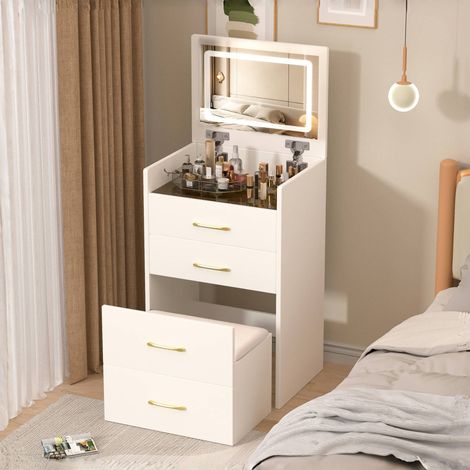 Mobile contenitore con specchio ribaltabile MDF 60x118x40 cm OKMYHOME (1/5)