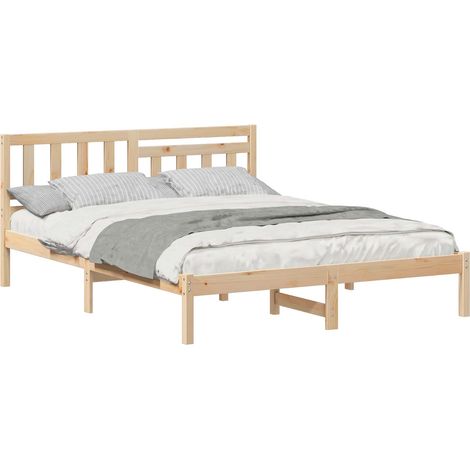 Maison Exclusive - Estructura de cama Marrón 150 x 200 cm Madera
