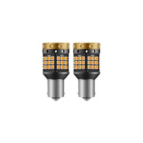 Geeignet für Lntyq 1156 BA15S P21W LED-Blinkerlampen, gelb, orange, 3700 Lumen, 3030 Lumen, 45 Lumen, SMD Canbus problemlos blinkfrei (2er-Pack)