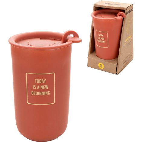 Tazza Florina Autumn da 330 ml a doppia parete con coperchio (1/5)