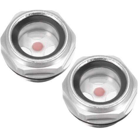 2pcs Accessoires de compresseur d'air en alliage d'aluminium de fil de G3 / 4, miroir d'observation d'huile (1/3)