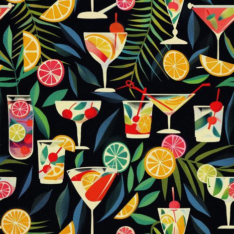 Outdoor Dekostoffe Oxford - Motiv Cocktail DX8827 (1/5)