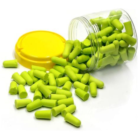 50 paires de bouchons d'oreille en mousse souple, protection antibruit pour dormir et étudier, vert clair (1/5)
