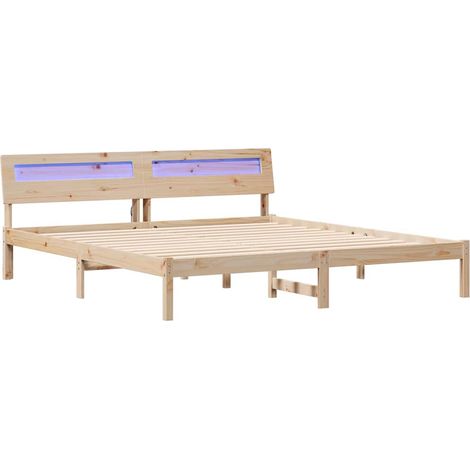 Maison Exclusive - Estructura de cama Marrón 180 x 200 cm Madera (1/5)