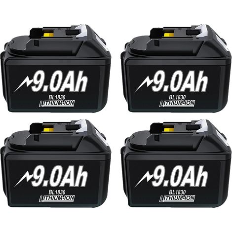Batterie Rechargeable, Haute Capacité, Options de Charge Rapide, 4Pcs 9000mAh (1/2)