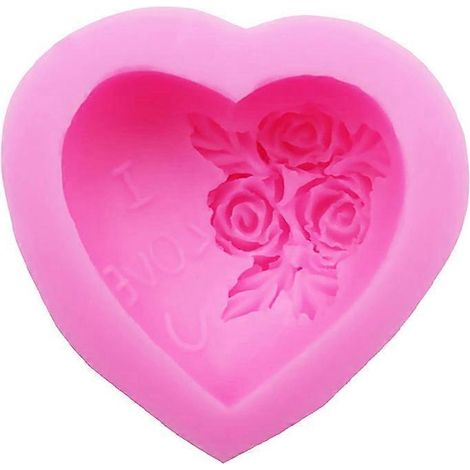 Moule en silicone en forme de cœur pour fondant, décoration de gâteaux et chocolat JIKAIX (1/5)
