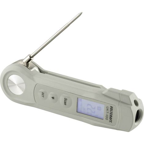 VOLTCRAFT UKT-100 Termometro a penetrazione Campo di misura -40 fino a 280 °C Luce LED, Misurazione IR senza contatto, (1/5)