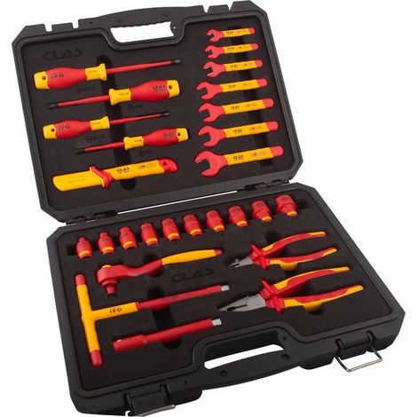 Coffret outils isoles 1000v vehicules hybrides et electriques (27pcs)- OE 0840 - CLAS Equipements