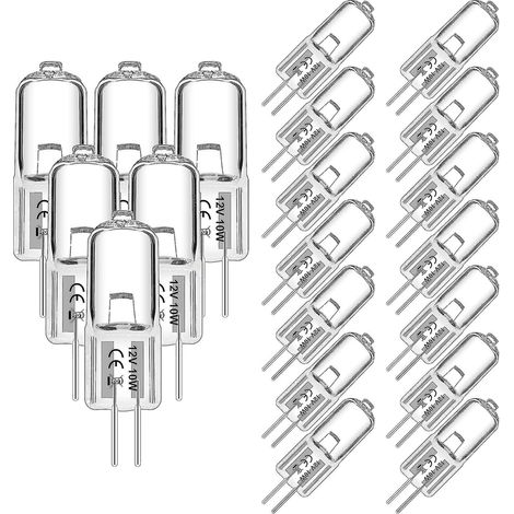 Ampoules halogènes G4 10W 12V - Blanc chaud - Lot de 20 unités de 10W (1/5)