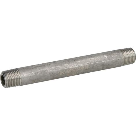 Double nipple de tuyau en inox 1/8'' x 80 mm