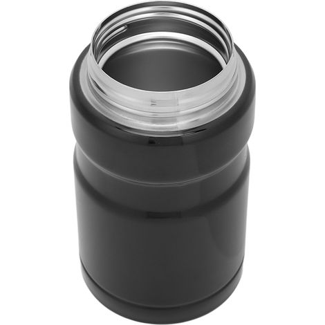 750 ml (26 oz) großer, isolierter Edelstahl-Lebensmittelbehälter, schwarz, ideal für Mittagessen, Snacks usw. (1/4)