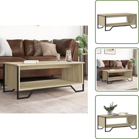 Couchtisch Sonoma-Eiche 100x51x40 cm Holzwerkstoff - Couchtisch - Couchtische - Couchtisch Niedrig - Tisch (1/5)