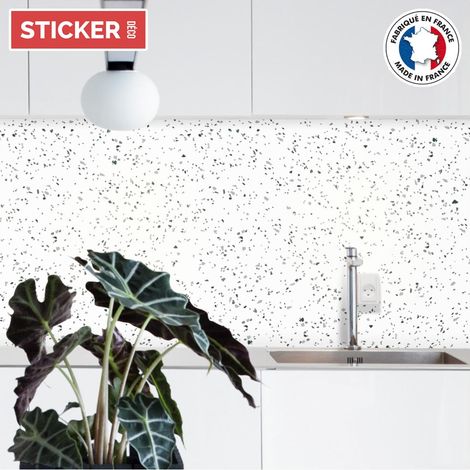 Crédence adhésive terrazzo vert 100 x 40 cm – Imperméable – Protection contre éclaboussures – Pour cuisine et salle de bains (1/3)