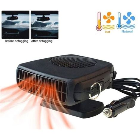 Chauffage voiture 200W 12V anti-buée – Mini ventilateur 2 en 1 – Dégivreur portable (1/5)