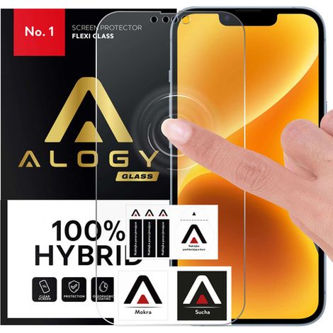 Vetro ibrido per Apple iPhone 14 Plus, protezione completa dello schermo Alogy Flexi Full Glass 9H. (1/5)